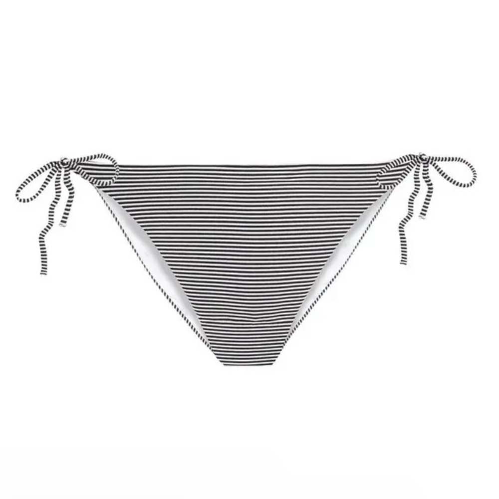 ONIA Kate Striped Ribbed Low-Rise Bikini Briefs Good Condition